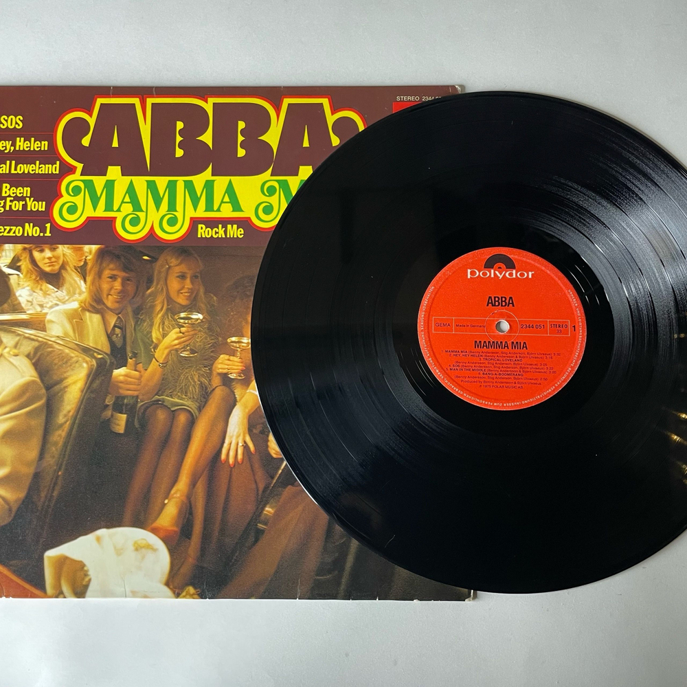 Винтажная виниловая пластинка LP ABBA АББА Mamma Mia (Германия 1975)