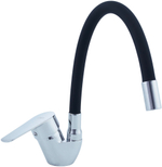 СМЕСИТЕЛЬ ДЛЯ КУХНИ С ГИБКИМ СИЛИКОНОВЫМ ИЗЛИВОМ CASELA 54199-2 ЛАТУНЬ ЧЕРН