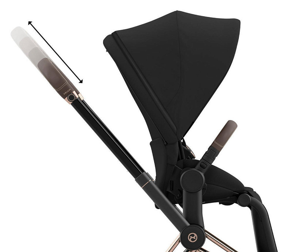 Коляска 3 в 1 Cybex Priam IV Rosegold complete и автокресло Aton S2 i-Size Ocean Blue Sepia Black