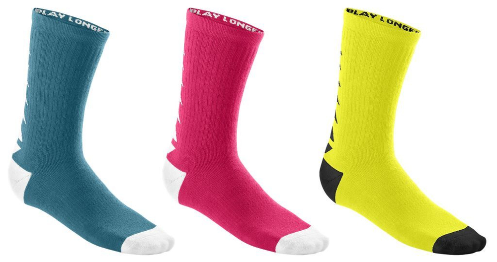 Теннисные носки Wilson Youth Seasnl Crew Sock 3P - blue coral/love potion/sulphur spri