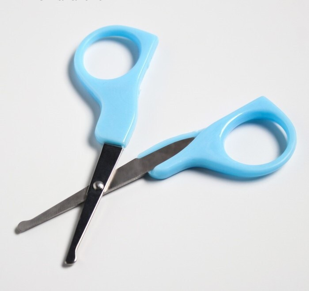 Детский маникюрный набор (ножницы, книпсер, пилка, пинцет), цвет голубой 4601142