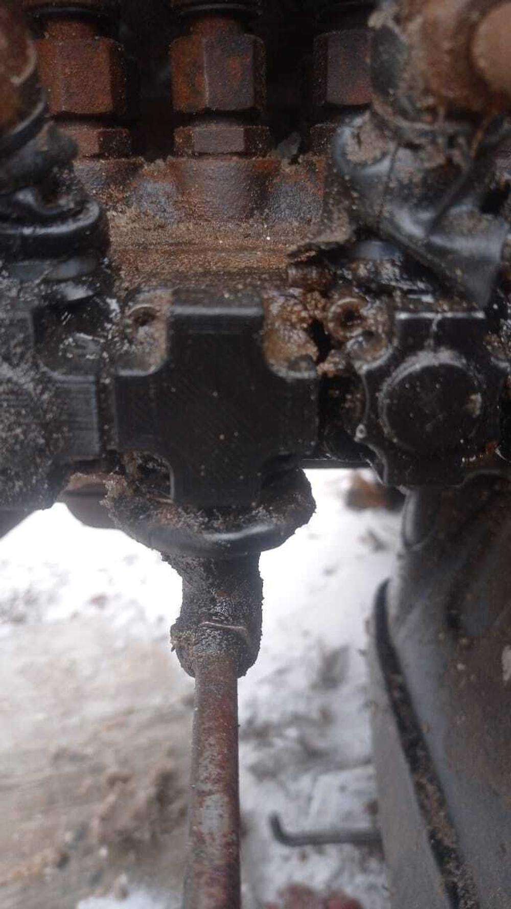 Корпус рычага для выносного управления гидрораспределителем. на хоз технику для а/м ГАЗ