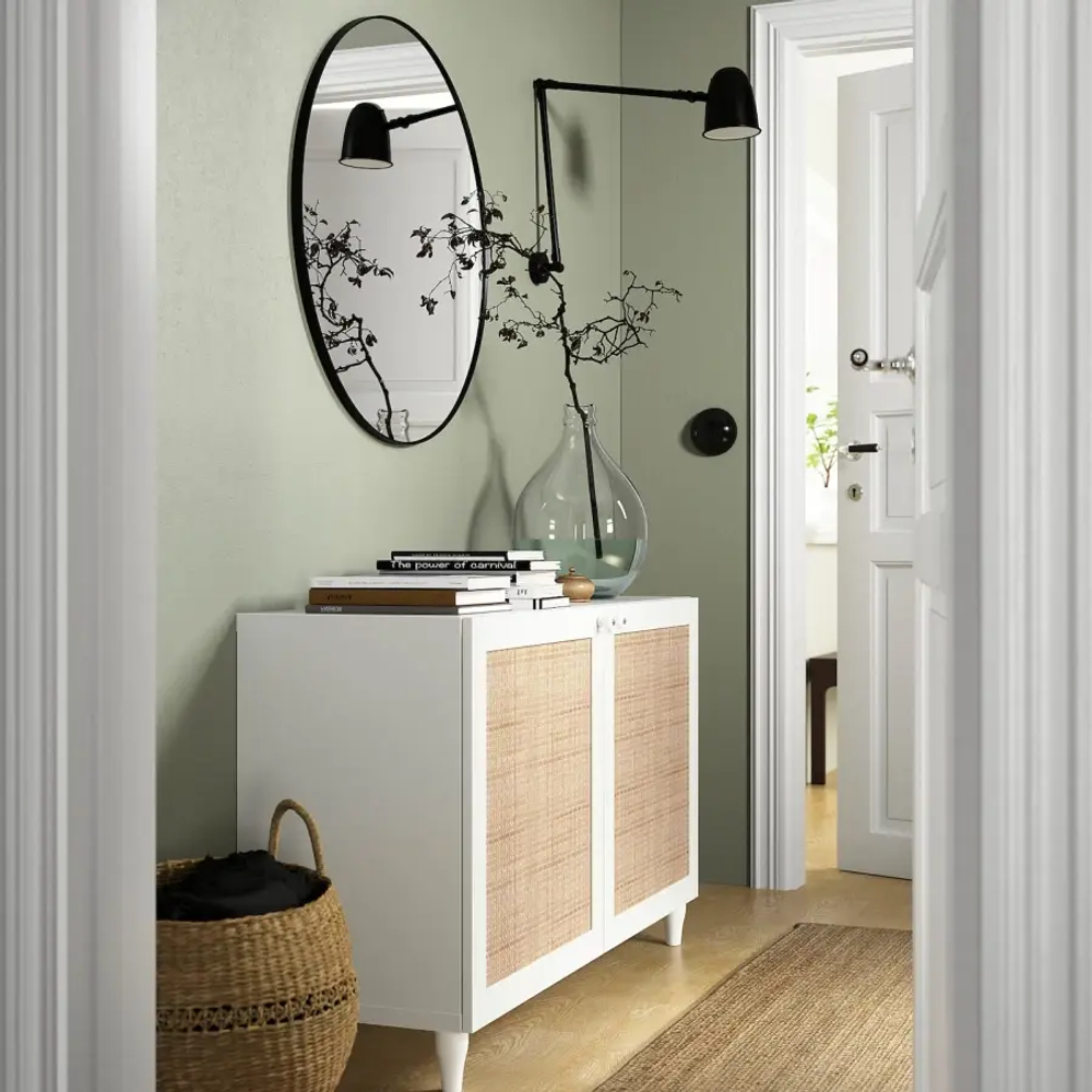 Комбинация для хранения - BESTÅ/ BESTА IKEA/ БЕСТА/БЕСТО ИКЕА, 120х74 см, белый/под беленый дуб