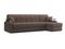 Диван угловой с оттоманкой Денвер 1,6 - Velutto 23 шоколад/  коричневая накладка