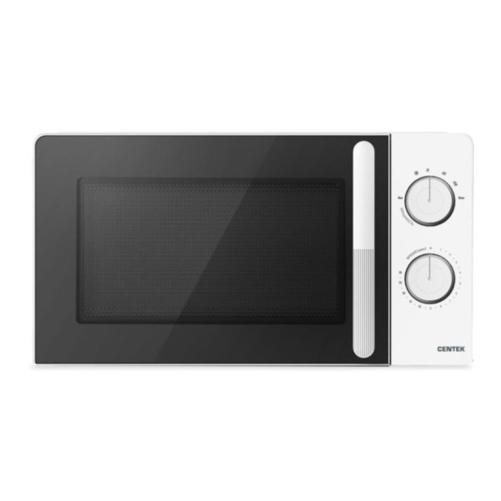 Микроволновая печь CENTEK CT-1552 WHITE V - 20 л, мех. управление, подсветка, таймер, 6 режимов приготовления мощность 700 Вт