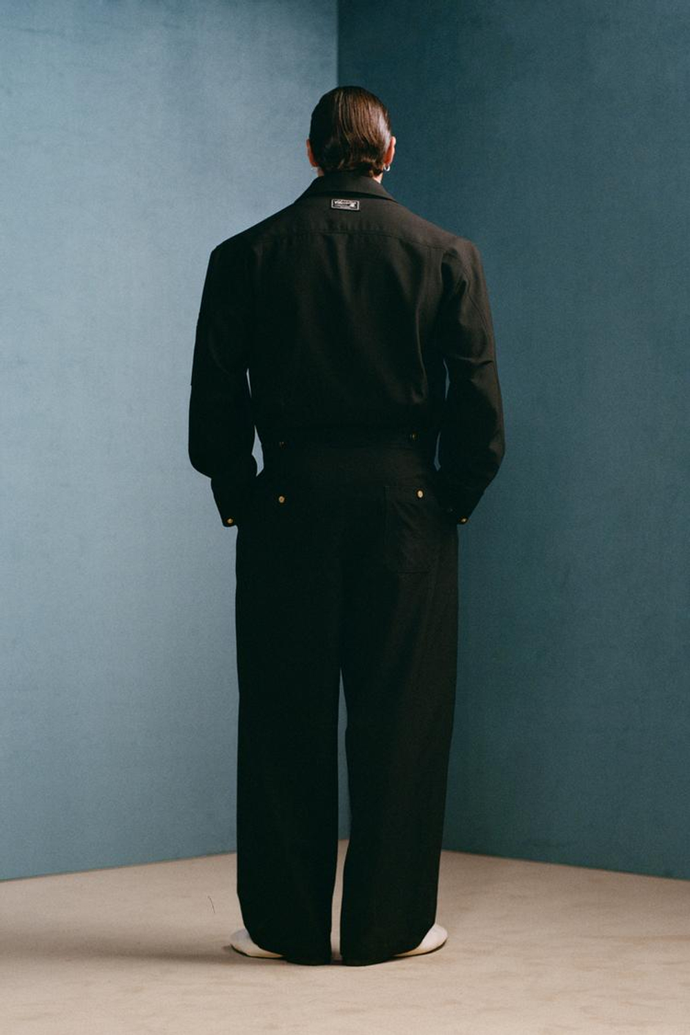 ZARA X WILLY CHAVARRIA КОМБИНЕЗОН СВОБОДНОГО КРОЯ, ЧЕРНЫЙ