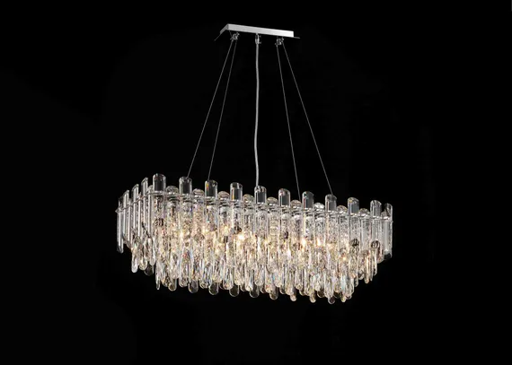 NW076-L800*W300*H290 RECTANGLE CHROME (1) Люстра NW