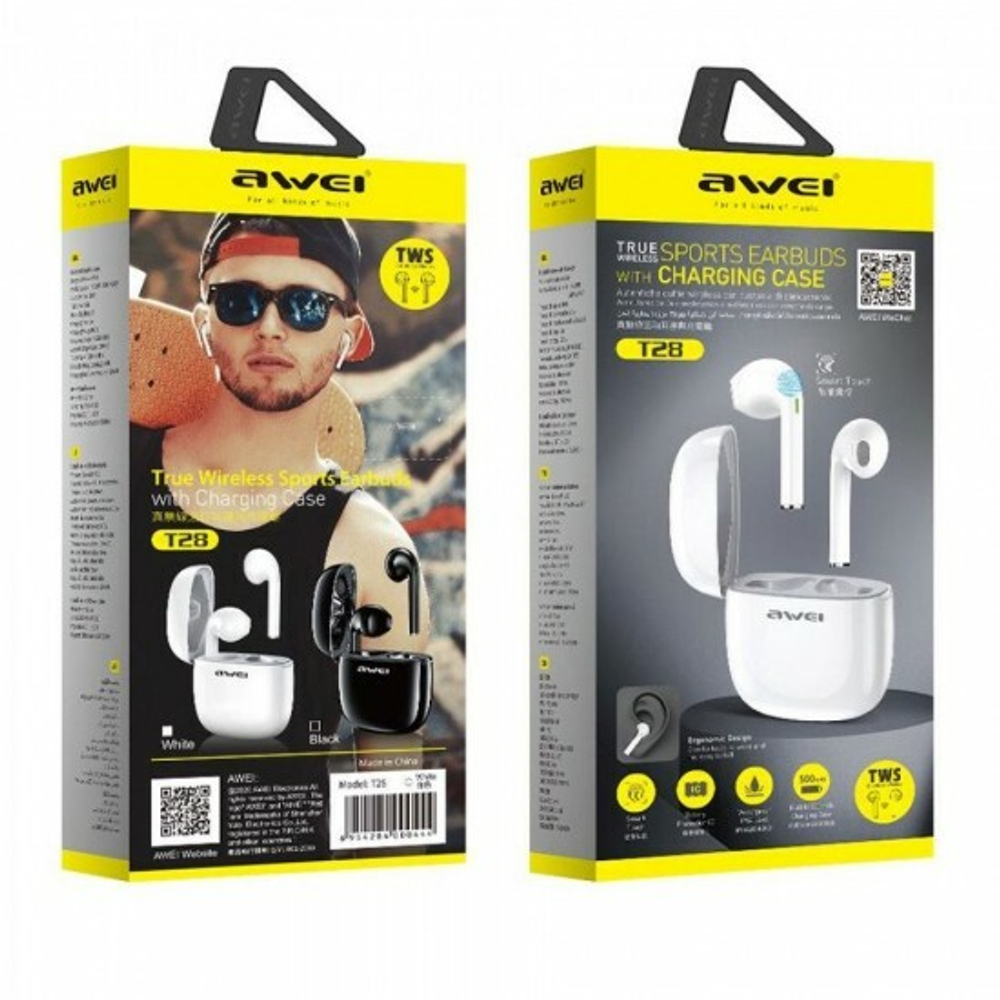 Беспроводные наушники AWEI T28, 012383 Белый