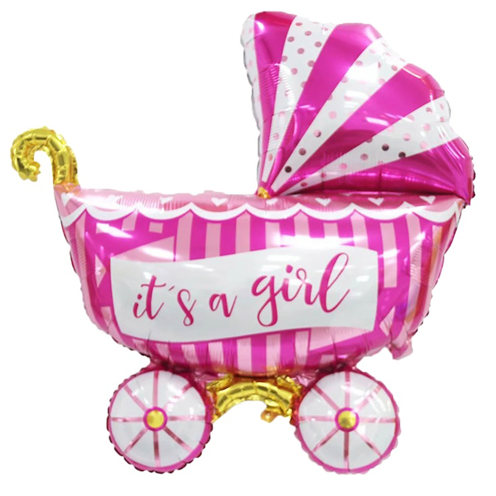 Шар Фольгированный Коляска детская розовая (Розовый)