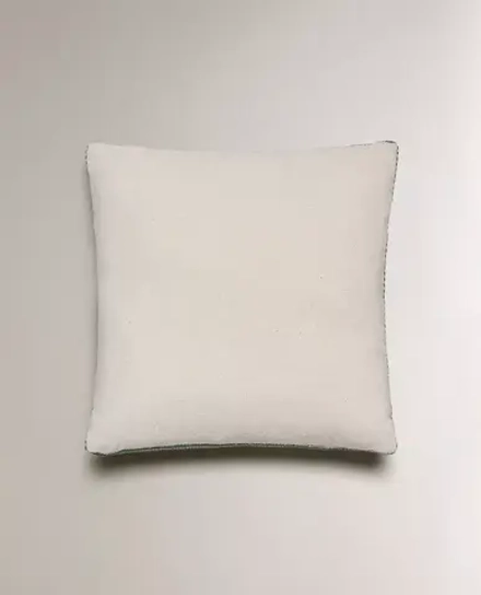 ZARA HOME ДЕТСКАЯ ПОДУШКА С ВЫШИВКОЙ В ВИДЕ БУКВЫ "C", КРАСНЫЙ