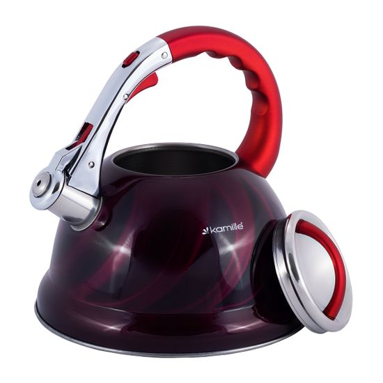 Чайник 3 л. из нержавеющей стали со свистком Kamille KM-0690N