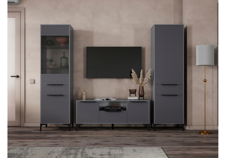 Готовая гостиная Woodville Иадама графит, графит софт  5