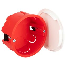 Распаячная коробка ЭРА KRP-80-40 скрытой установки красно-белая 80х40мм для полых стен крышка IP20