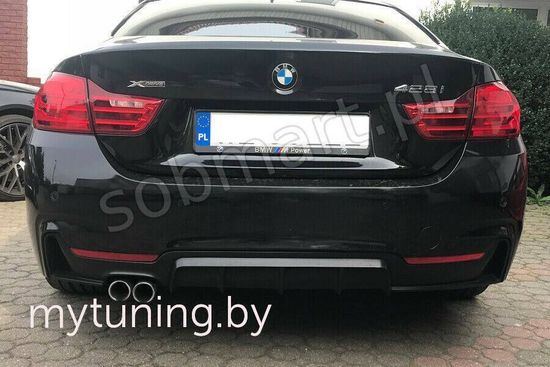 Диффузор заднего бампера V.1 для BMW 4 F32/F33/F36 2013-2020 Coupe/Cabrio/Gran Coupe
