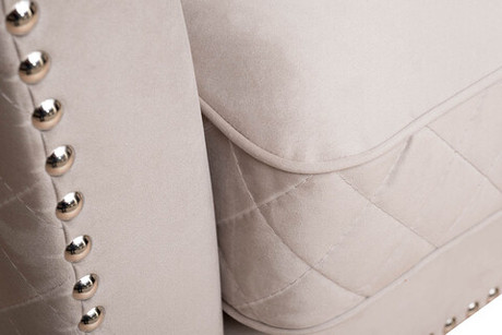 Диван трехместный Garda Decor Sorrento 250 светло-серый велюр