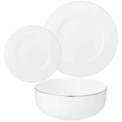 НАБОР ПОСУДЫ ОБЕДЕННЫЙ LEFARD "КРИСТАЛ'' ПЛАТИНУМ НА 6 ПЕР. 18 ПР.