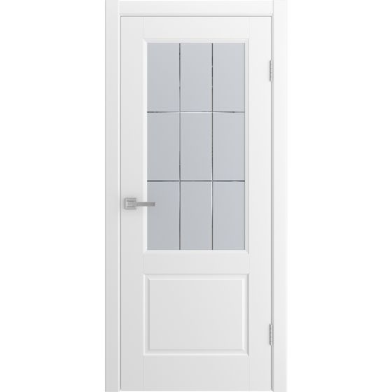 Фото двери Патриция белая эмаль со стеклом
