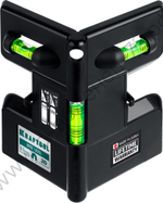 KRAFTOOL POST-LEVEL, 3 глазка, магнитный угловой уровень (34788)