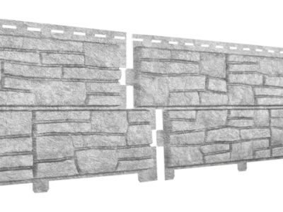 Сайдинг Ю-Пласт "Стоун-Хаус" Серия СЛАНЕЦ светло серый