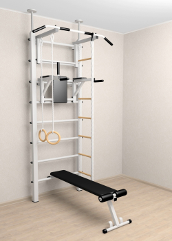 Шведская стенка Sv Sport враспор (Турник стандарт/Брусья/Скамья/Канат/Кольца/Лестница)