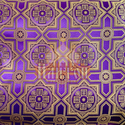 Шёлк "Невский" фиолетовый с золотом