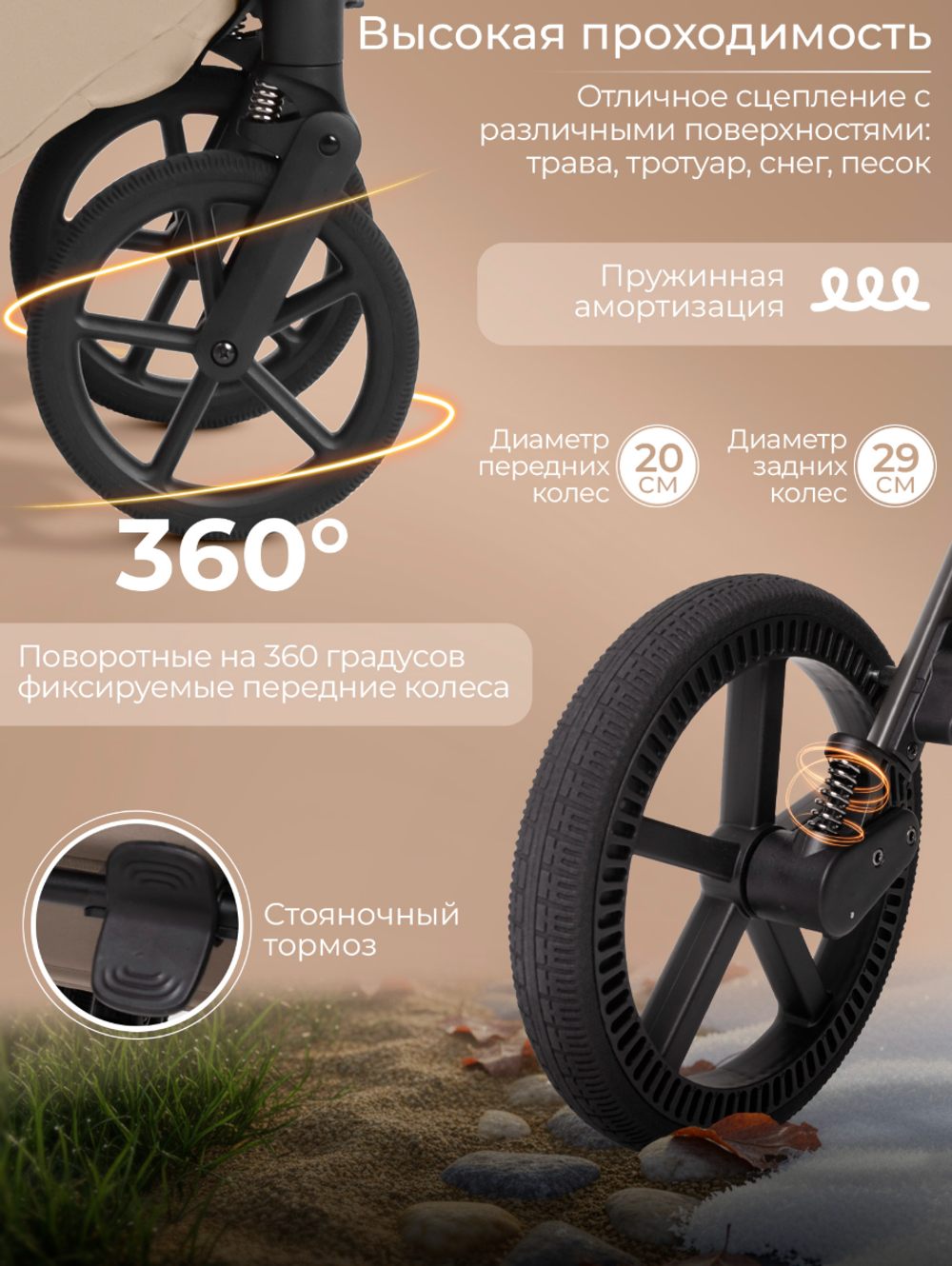 Коляска 2 в 1 Sweet Baby Orso