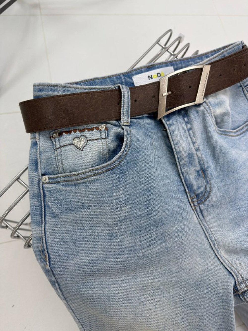 Брюки джинсовые женские артикул 8750 цвет "голубой"