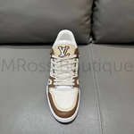 Мужские кроссовки LV Trainer бежево-коричневого цвета Louis Vuitton