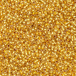 Японский бисер TOHO Round 15/0 (№701), с внутренним покрытием золотом 24K, прозрачный