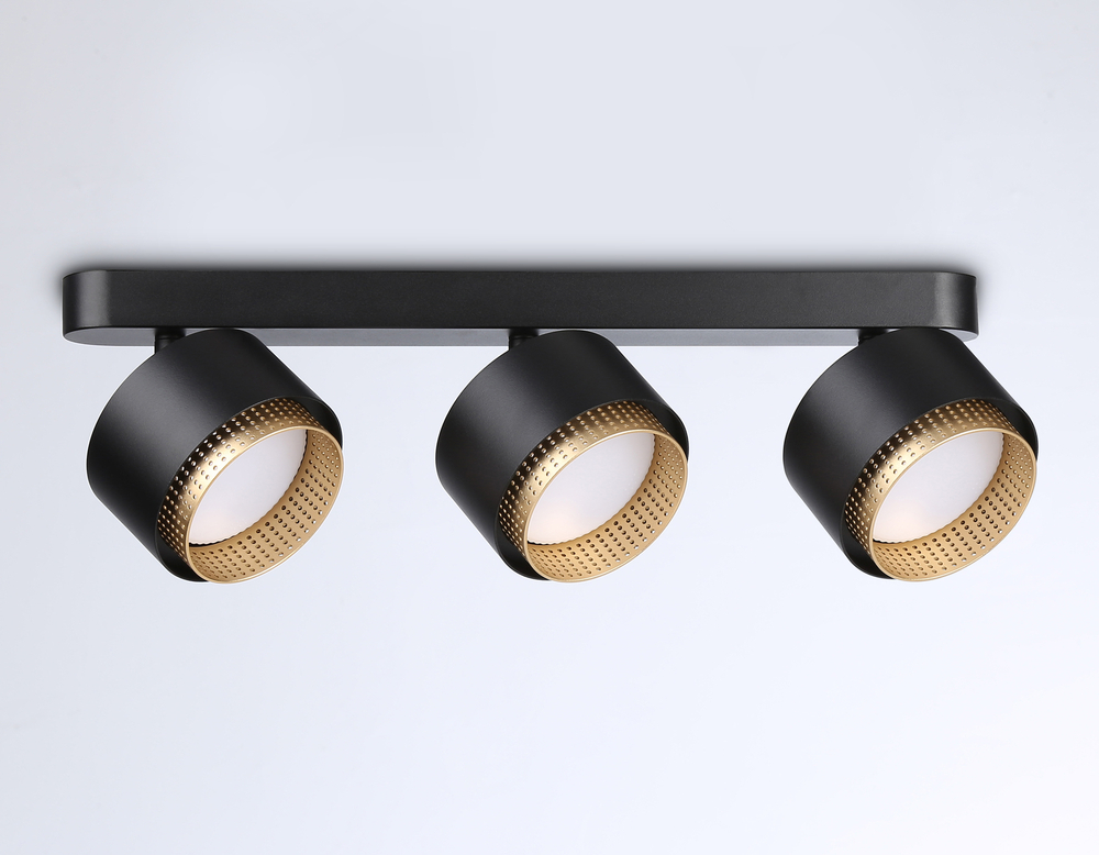Светильник накладной TN71295/3 BK/GD черный/золото GX53/3 max 12W 400*95*137