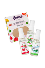 Набор гелей-смазок Yovee для любви (721002+721006+721054), вкус (малина+мята) + увл (алоэ), 3х50 мл