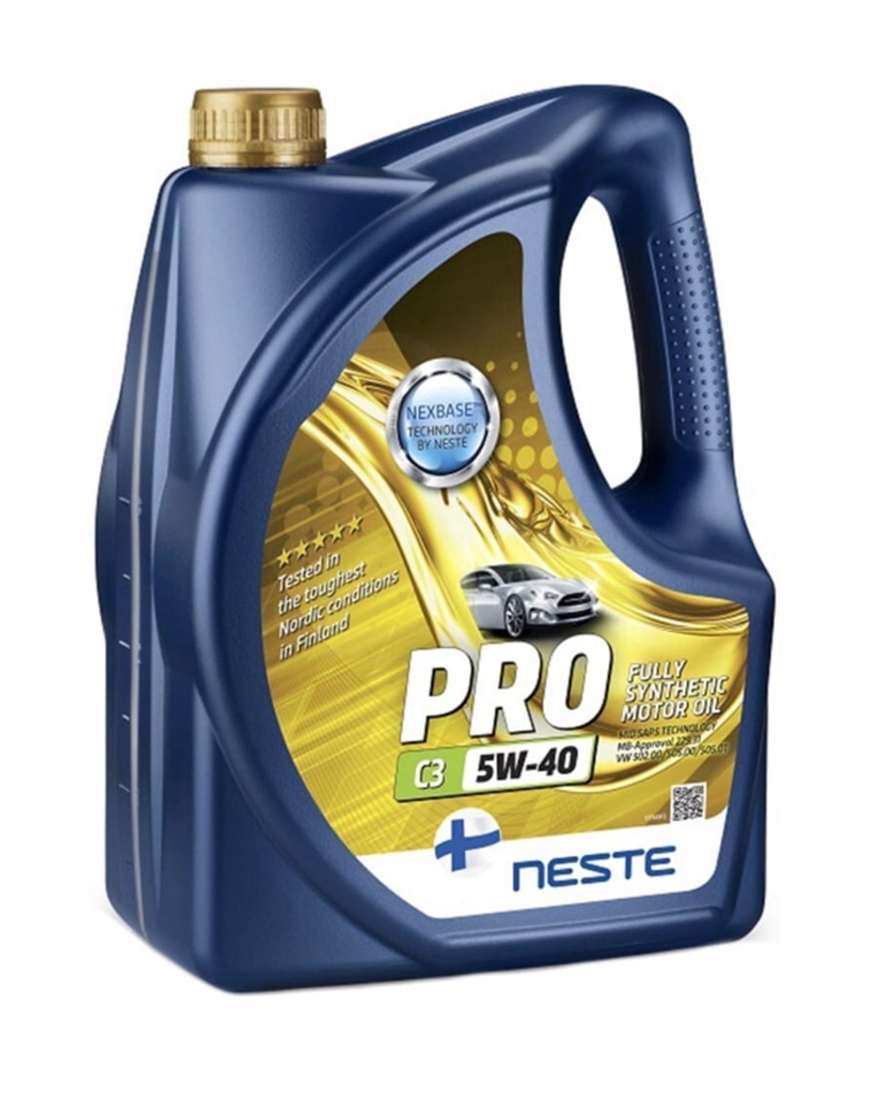Масло моторное синтетическое Neste 117345 "Pro C3 5W-40", 4л