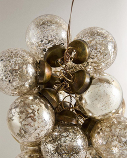 ZARA HOME ЕЛОЧНОЕ УКРАШЕНИЕ «ГРОЗДЬ», СЕРЕБРЯНЫЙ