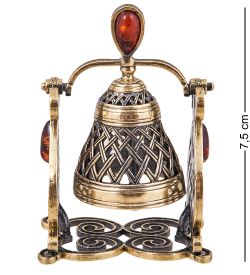 AM-3891 Колокольчик «Царский» (латунь, янтарь)