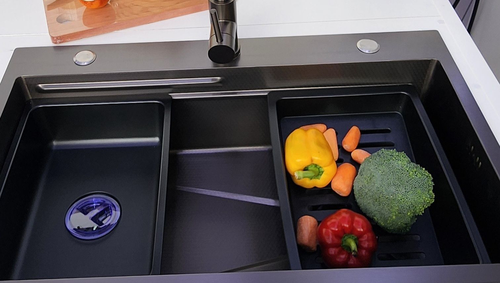 Многофункциональная кухонная мойка из нержавеющей стали BZ9949HS цвета Черный