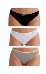 Набор из 3 разноцветных хлопковых трусиков Alice (Размер: L) (Цвет: разноцветный)