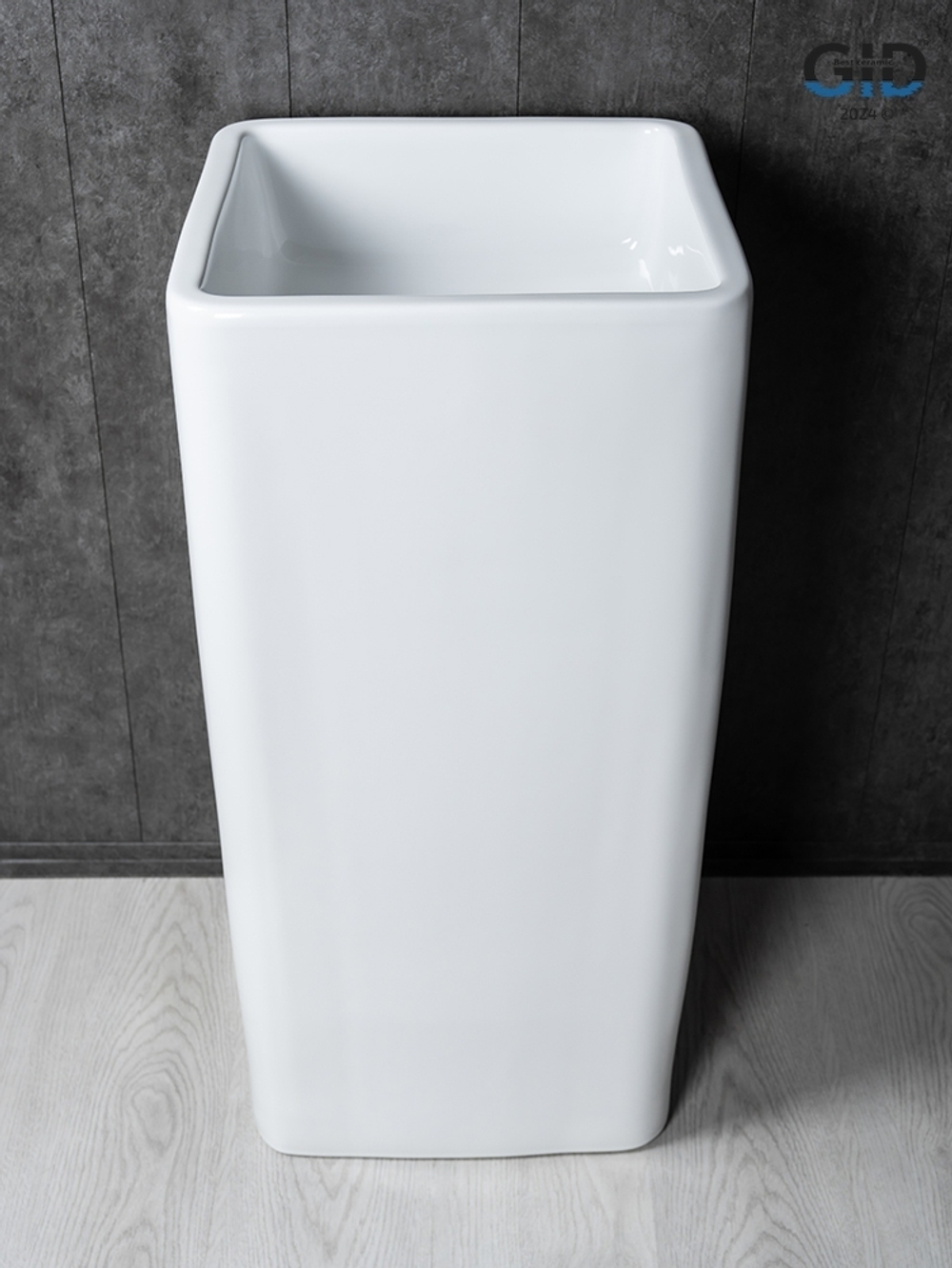 Раковина Gid Nb149 81119 накладная белая 41x41x85