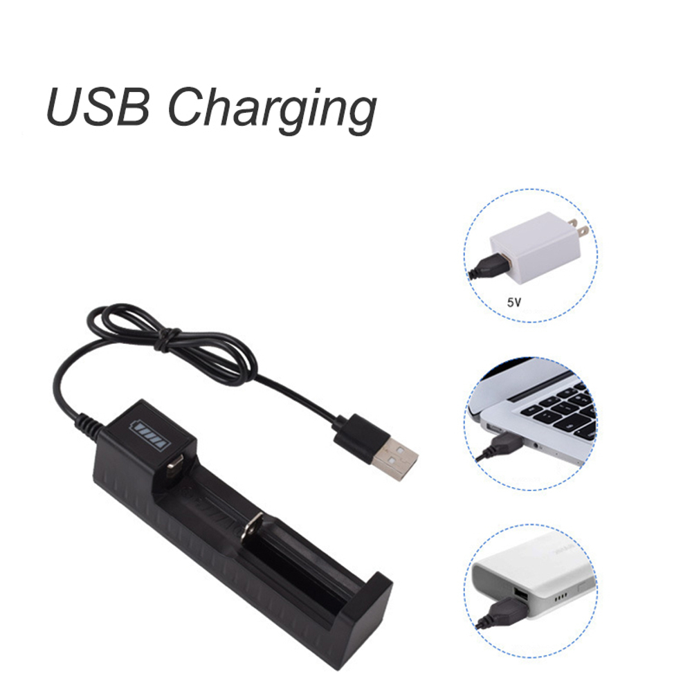 Зарядное аккумуляторов 18650 YH-USB01 4.2V-0,5A с кабелем питание от USB