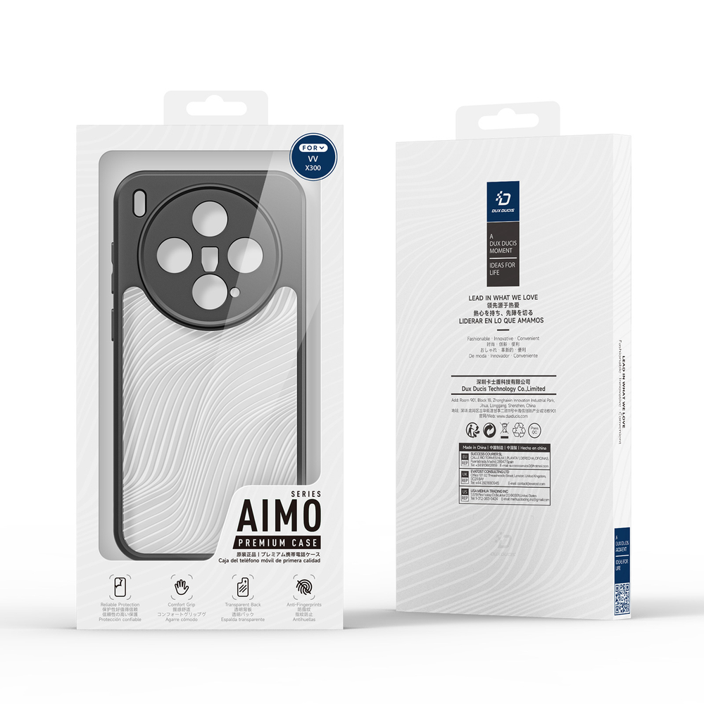 Чехол с мягкими черными рамками для Vivo X300, серия Aimo Series Case от Dux Ducis