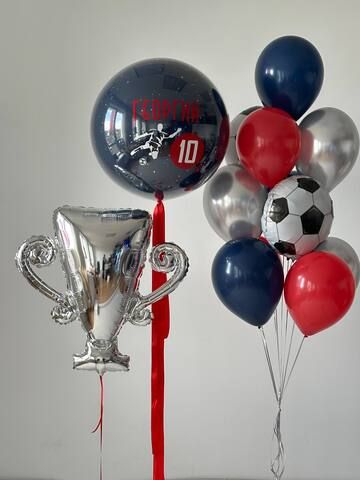 Шары на 10 лет мальчику набор Футбол