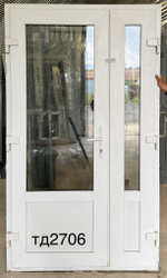 Дверь Пластиковая Б/У 210(в) х 117(ш) Входная Штульповая