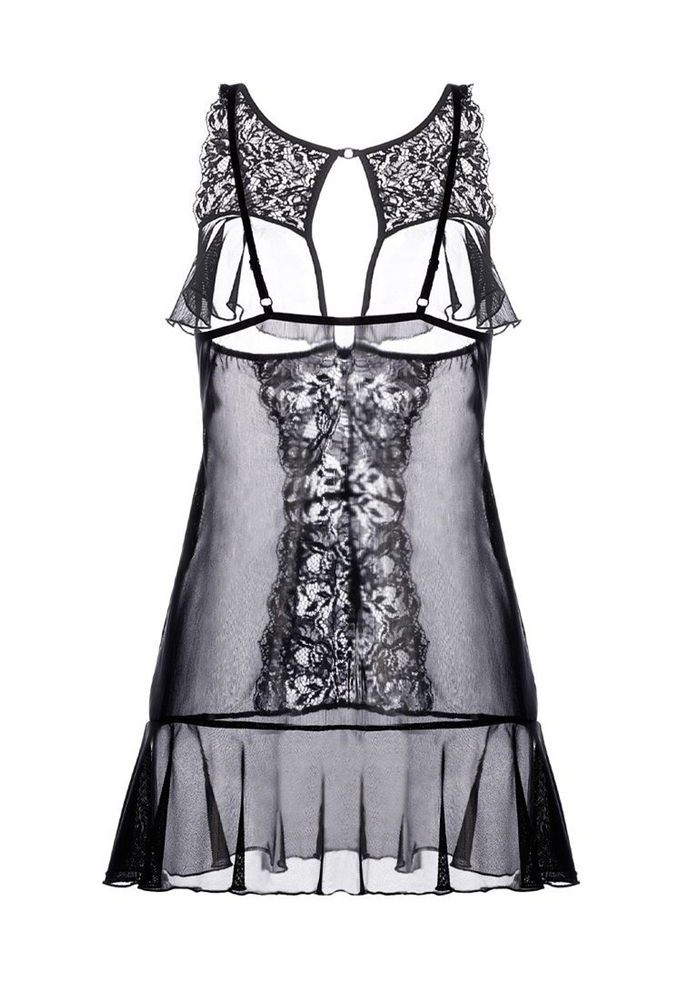 Изысканная сорочка с открытой грудью Margarita (Размер: 54-56) (Цвет: черный)