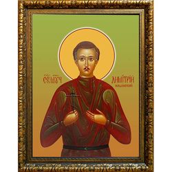 Димитрий Ильинский мученик. Икона на холсте.