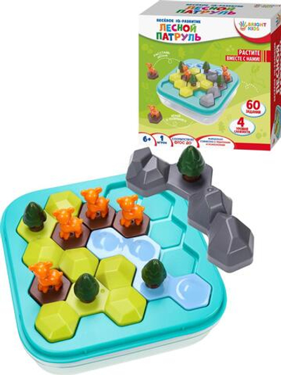 Головоломка Веселое IQ-развитие "Лесной патруль" 4ур. сложности,60 заданий (Арт.И-7831)