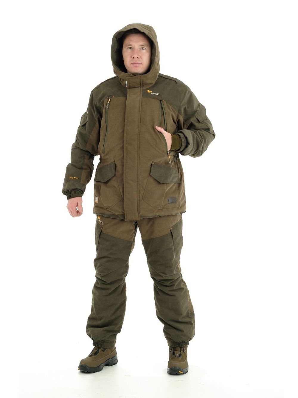 Демисезонный костюм для охоты и рыбалки Магнум Осень - 5 (Исландия, хаки) PRIDE (проклеенный)