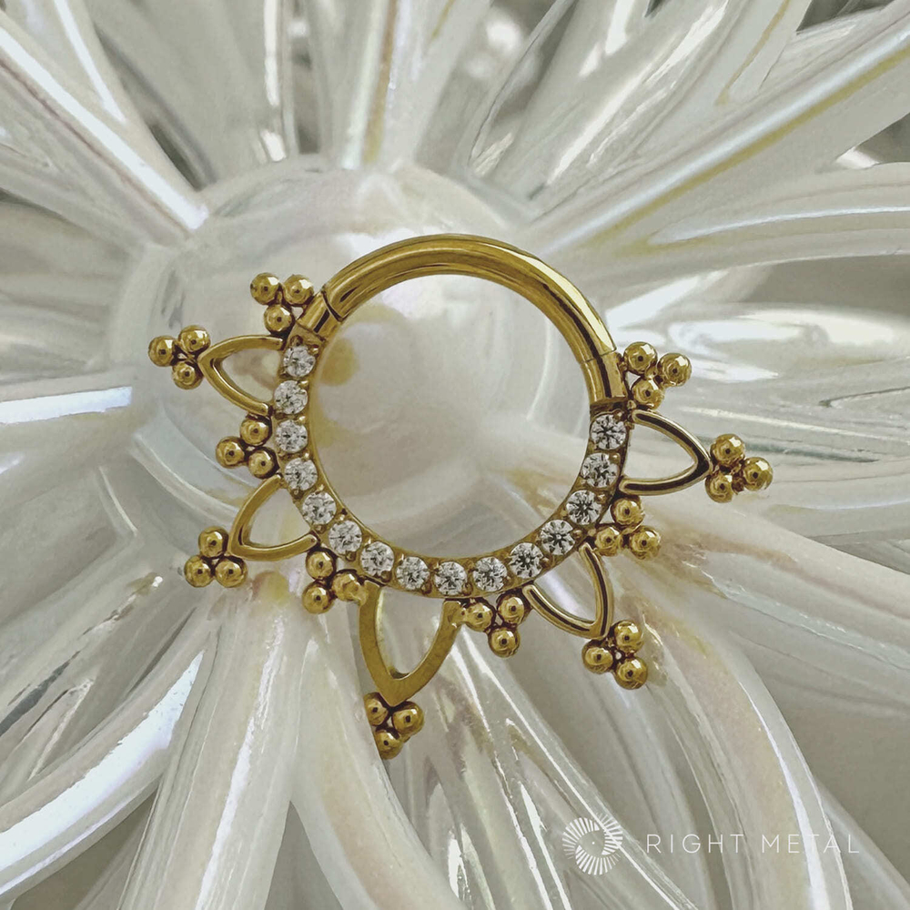 Кликер Delaria Crystal PVD Yellow 1.2мм