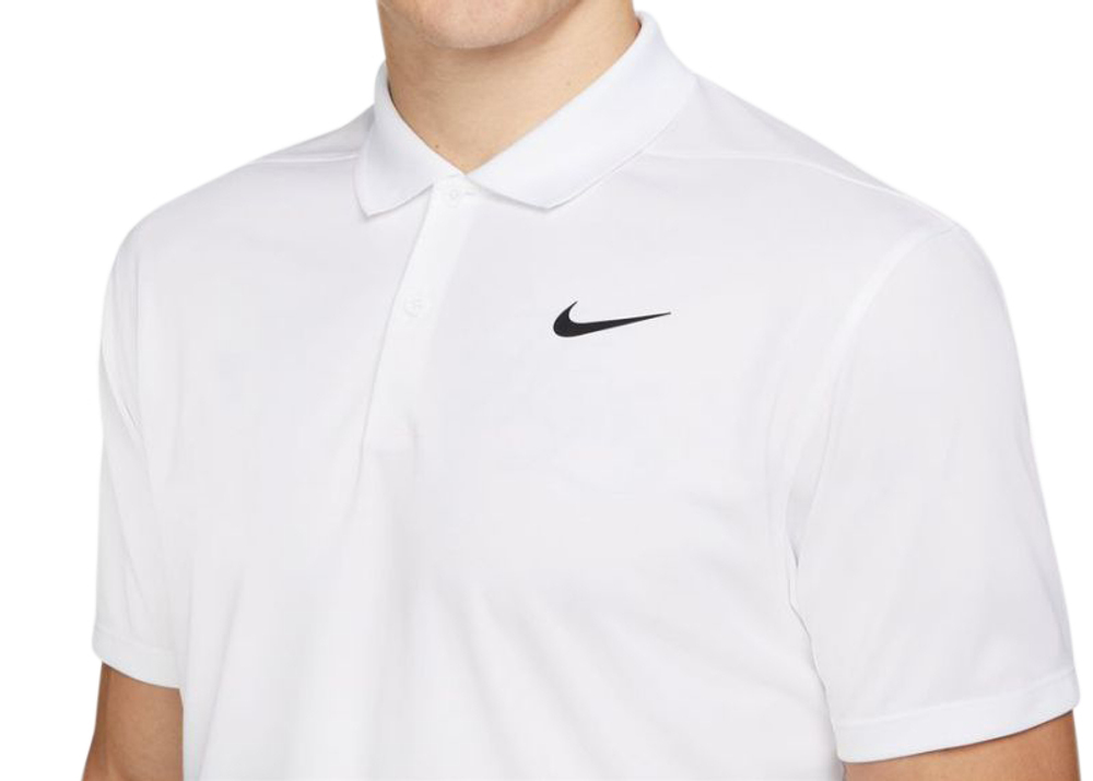 Мужское теннисное поло Nike Court Dri-Fit Pique Polo M - белый