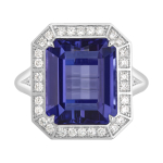 Кольцо с Танзанитом и Бриллиантами, R0069-2/1