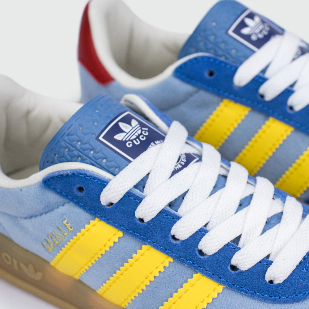 Кроссовки Adidas Gazelle x Gucci Blue / Yell. Str. Wmns