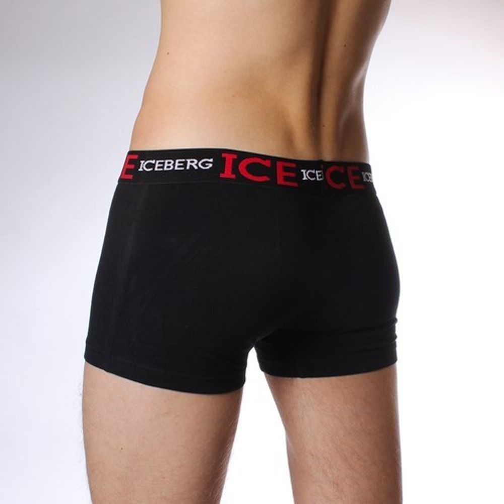 Мужские трусы боксеры ICEBERG черные.